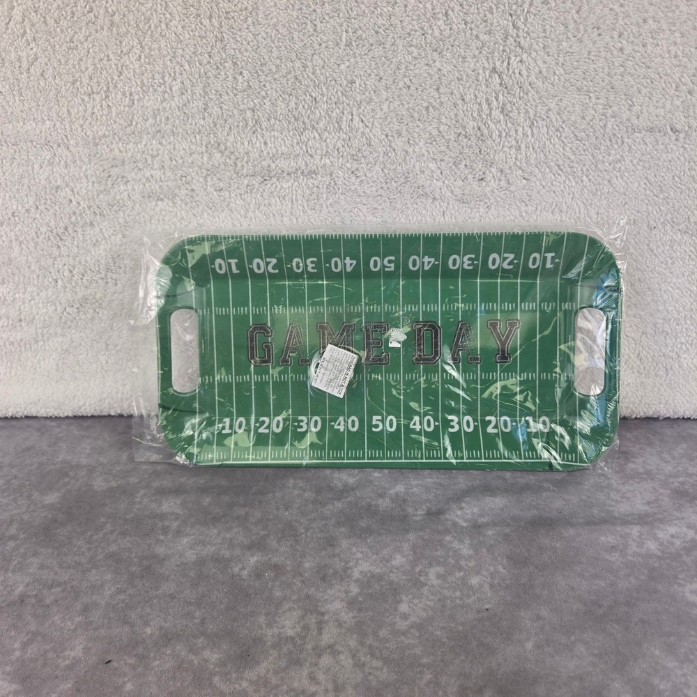 Boston International Game Day Melamine Football Field Serving Trays Set of 4